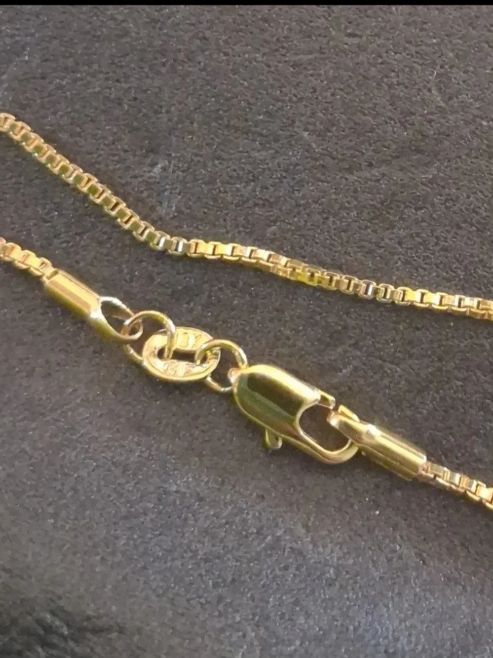 18K Yellow Gold Box Chain Necklace